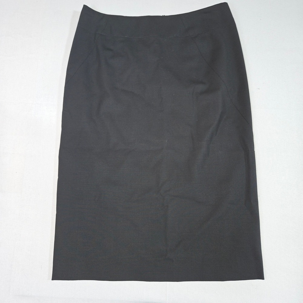Theory Golda U Black Wool Blend Pencil Skirt Tailor Fabric Size 0 60571308